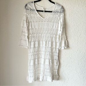Soma Stretch Bohemian Chevron Pointelle Tunic Beach Cover Up Swimwear Travel